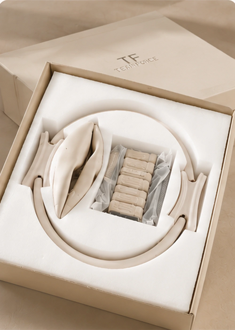 Finished Pilates collection arranged inside a premium box with custom protective inserts